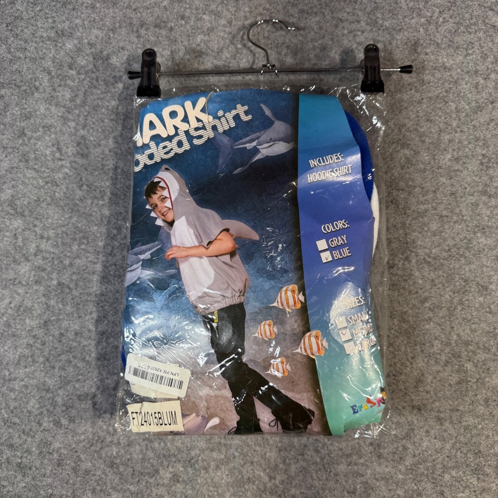 EnaSpra Shark Hooded Shirt Costume Blue New in Package Dress‎ Up Halloween